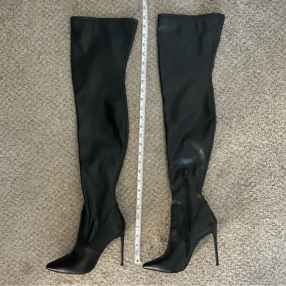 VAVA Black Paris Over the Knee Stilettos - Picture 2 of 9